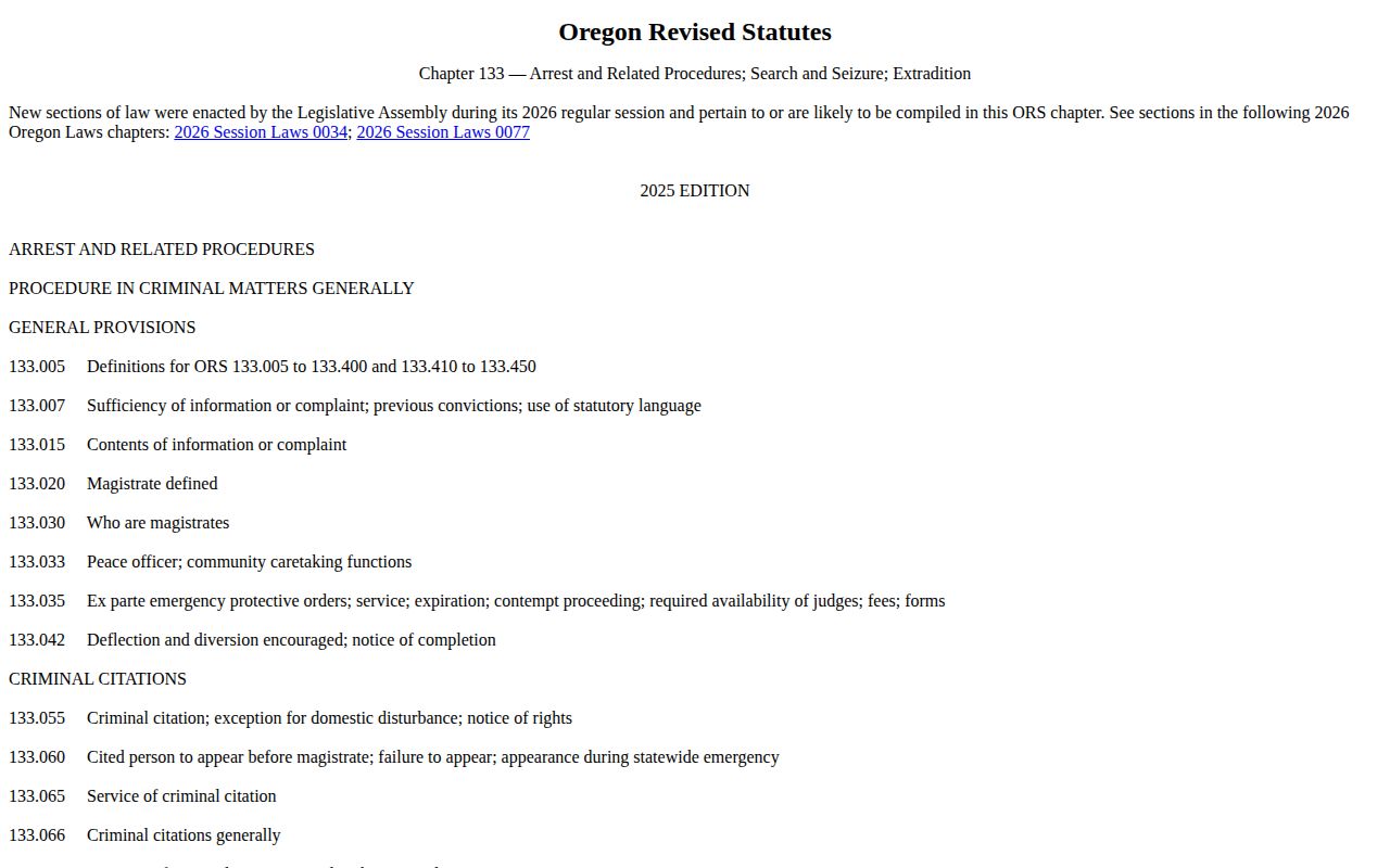 Oregon booking-photo law for Coos County records